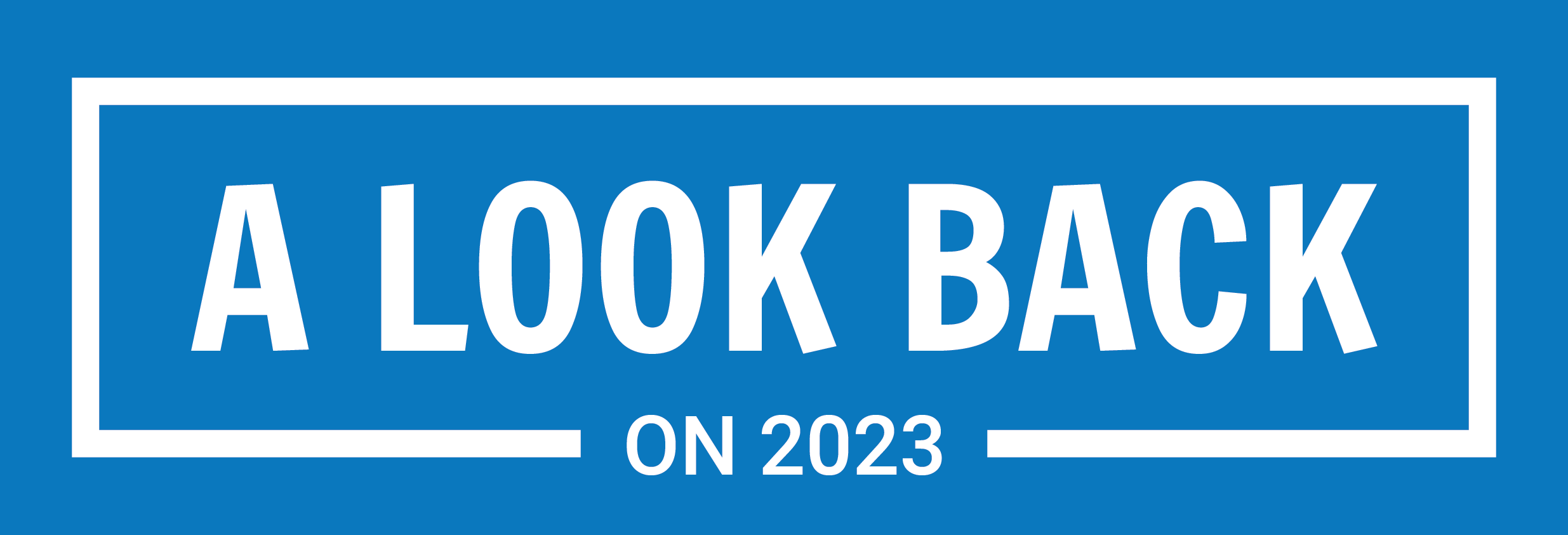 Graphic for a look back on 2023.