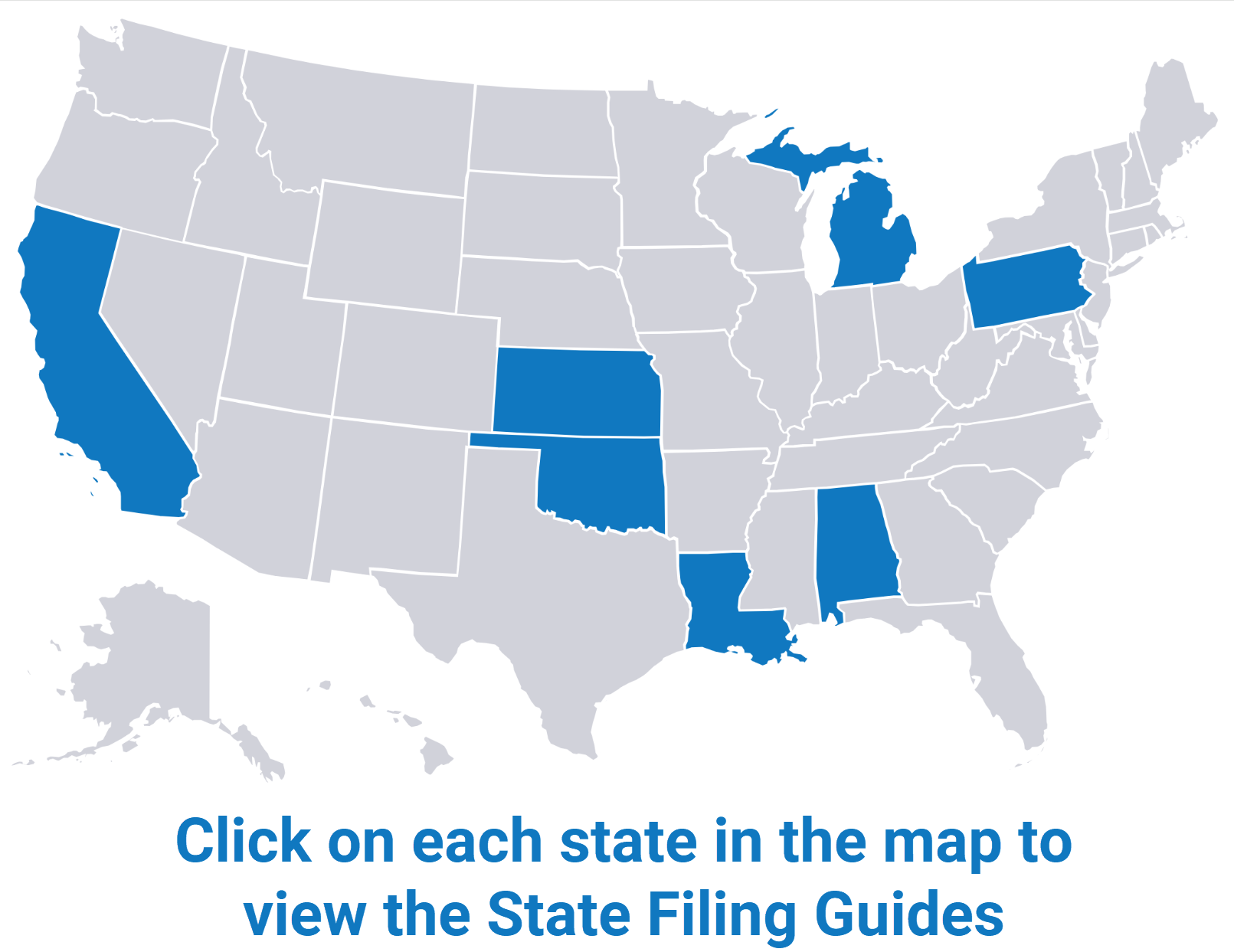Screenshot of where to find the State Filing Guides
